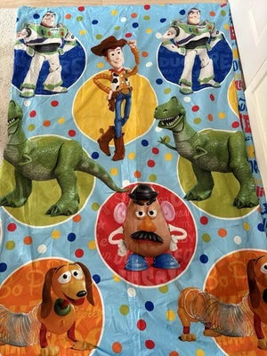 Disney Pixar Toy Story 4 Single Duvet Cover & Pillowcase Woody Buzz Rex Slinky - Image 1 of 4