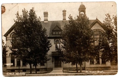 White Cloud, MI Biteley, Michigan 1912 RPPC Postcard, Public School, Effa Bitely