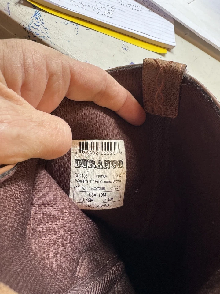 Botas vaqueras Durango Crush Heartbreaker punta puntiaguda para mujer marrón talla 10 LIMPIAS Foto 2 de 4