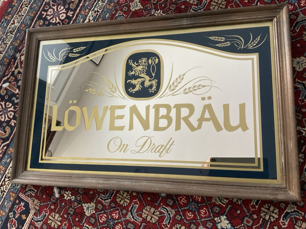 Vintage Lowenbrau Beer Mirror Perfect For Man Cave 21