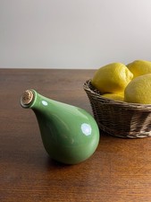 Vintage Eva Zeisel Town & Country Green Gloss Cruet Decanter Red Wing Pottery 5"