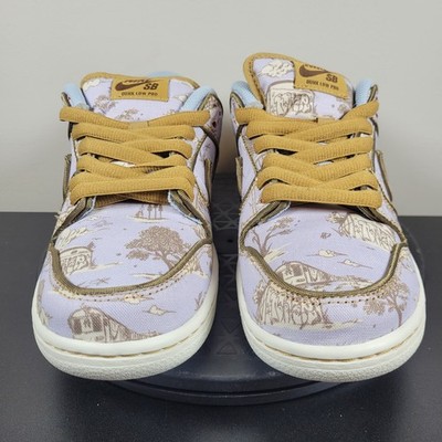 Nike SB Dunk Low Pro PRM Sneakers Shoes Gray Gold FN5880 001 Men's