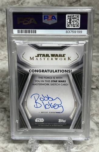 2021 Star Wars Masterwork #1/1 CLONE TROOPER SKETCH CARD Bobby Blakey - PSA 9 - Picture 2 of 2