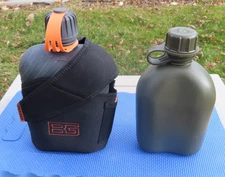 Set of 2: Gerber Bear Grylls Canteen Flask and Water Bottle, Camping / Survival