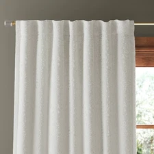 50"x84" Blackout Embossed Velvet Curtain Panel Ivory - Threshold