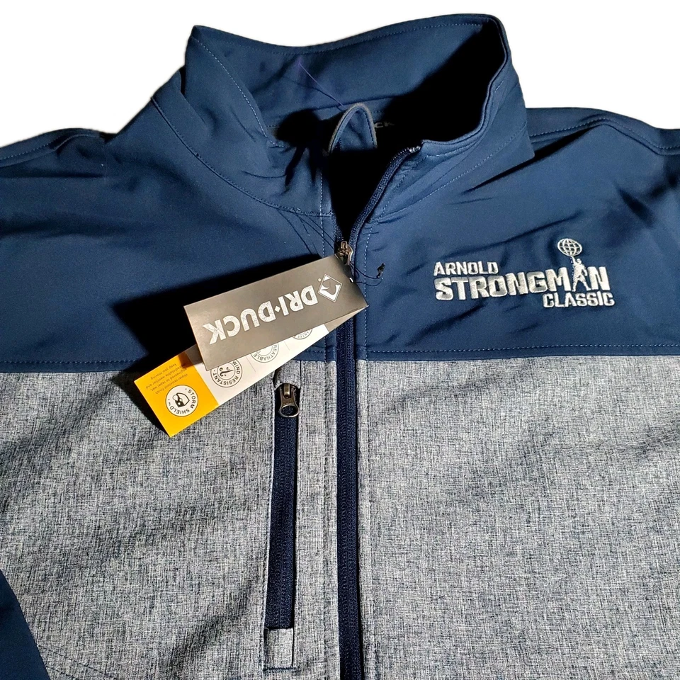 Dri Duck Mens Jacket XXL Blue 2010 Arnold Schwarzenegger Classic Bodybuilding - Image 2 of 4