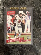Patrick Mahomes Prestige Rookie Card. rookie card picture
