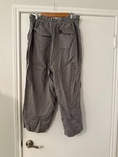 magaschoni 100 linen pants, large, grey