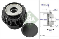 Lichtmaschine Generatorfreilauf FüR Volvo Land Rover S60 II S80 V60 I V70 III
