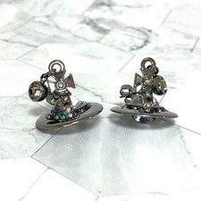 Vivienne Westwood Earrings Tiny Orb Gunmetal NO BOX Accessories EJ835