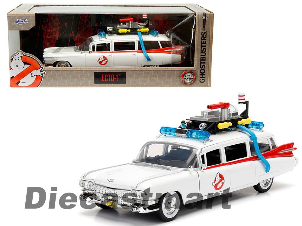 JADA HOLLYWOOD RIDES 1:24 GHOSTBUSTERS ECTO-1 DIECAST MODEL CAR