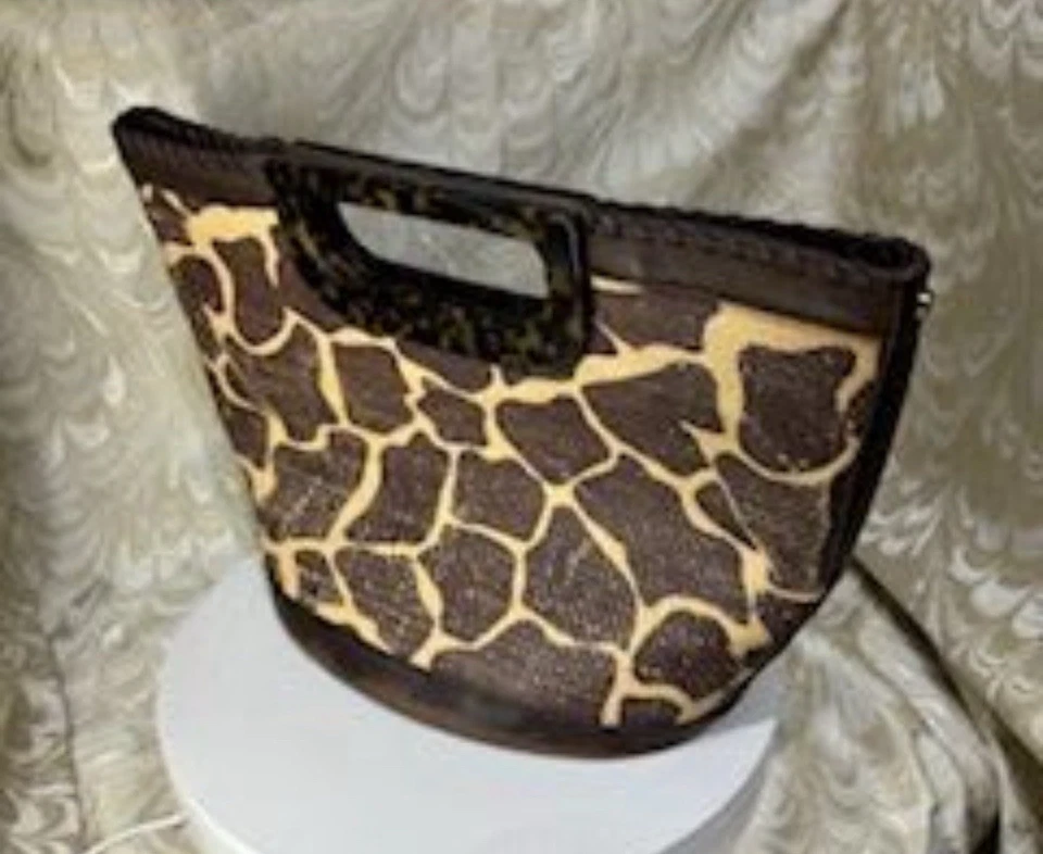 Bolso de Mano Elaine Turner Gabby Jirafa, Cuero Y Rafa Foto 2 de 4