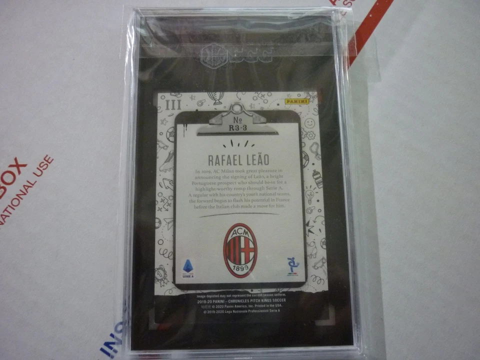 Rafael Leao 2019-20 Panini Chronicles #R3-3 RC Pitch Kings Rookie III SGC9.5 - Image 3 of 3