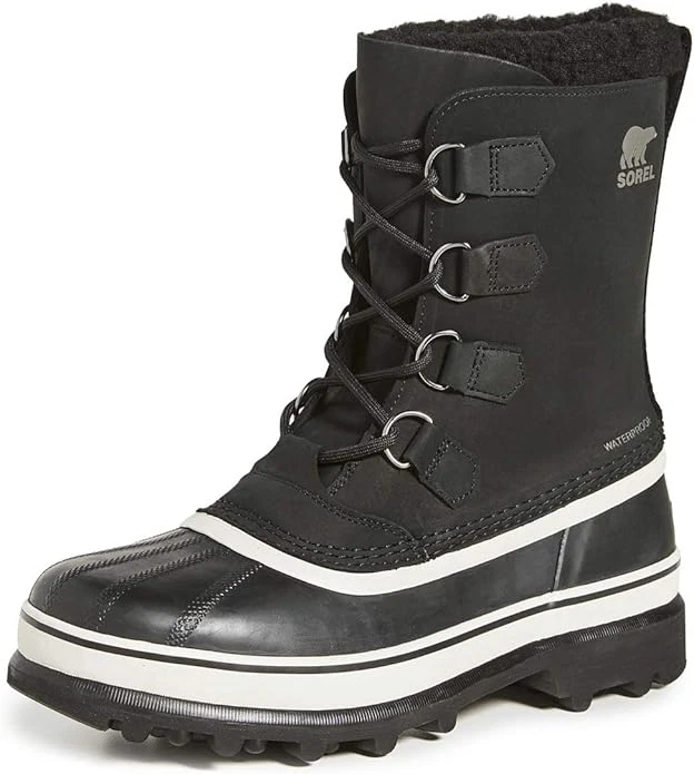 Sorel Caribou Men’s Waterproof Snow Boots Black/Dark Stone UK 10 New £180 RRP