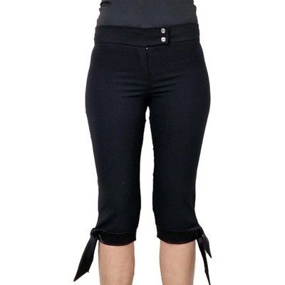 Ana Alcazar Hose Caprihose Gr 36 S 3/4 Skinnyhose Schwarz Stretch Elegant