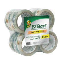 Duck EZ Start Clear Packaging Tape, 1.88 in. x 55 yd., 8 Rolls