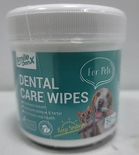 Smile Den X Dental Care Wipes Dogs/Cats Reduces Plaque/Freshens Breath 50ct New