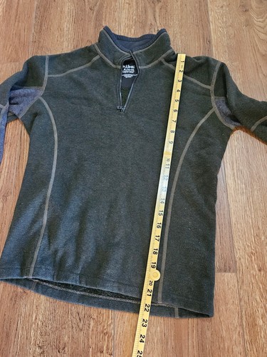KUHL Kashmira Youth Medium 10-12 Gray Fleece Lined 1/4 Zip Mock Neck Sweater - Picture 7 of 9