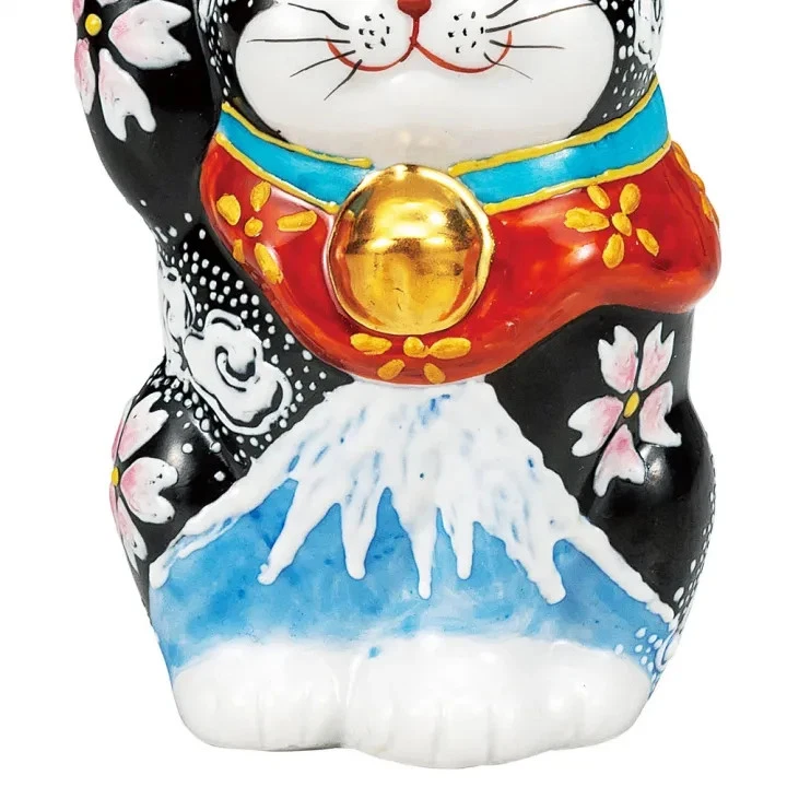 【Kutani Ware】No. 4 Maneki neko White Fuji New Item - Image 3 of 3