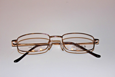 New Optic World 1549 Eyeglass Frames Gun Metal 48-18-133 Clear Glass for Rx