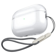 Anti Yellow Clear Soft TPU Earphone Case with Strap for Airpods Pro 2 3 2025 Pro