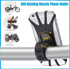 Bike Bicycle Mobile Smart Phone Holder 4.5-6.3" 360° Mount Black By DYZI UK