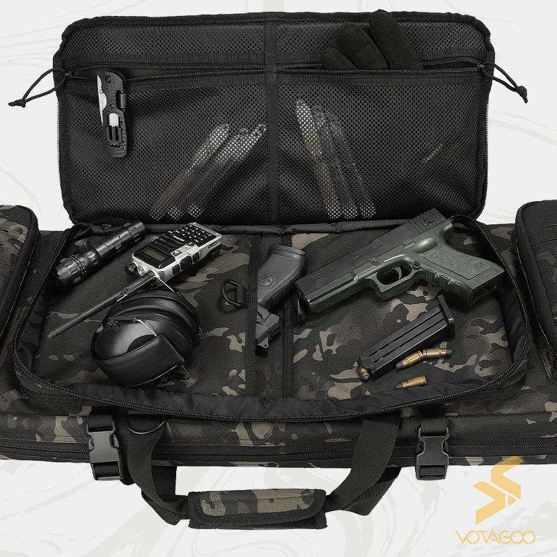 VOTAGOO Elite Ranger 36" Black Soft Double Rifle Case 2 Rifles 2 Pistols - Image 4 of 4