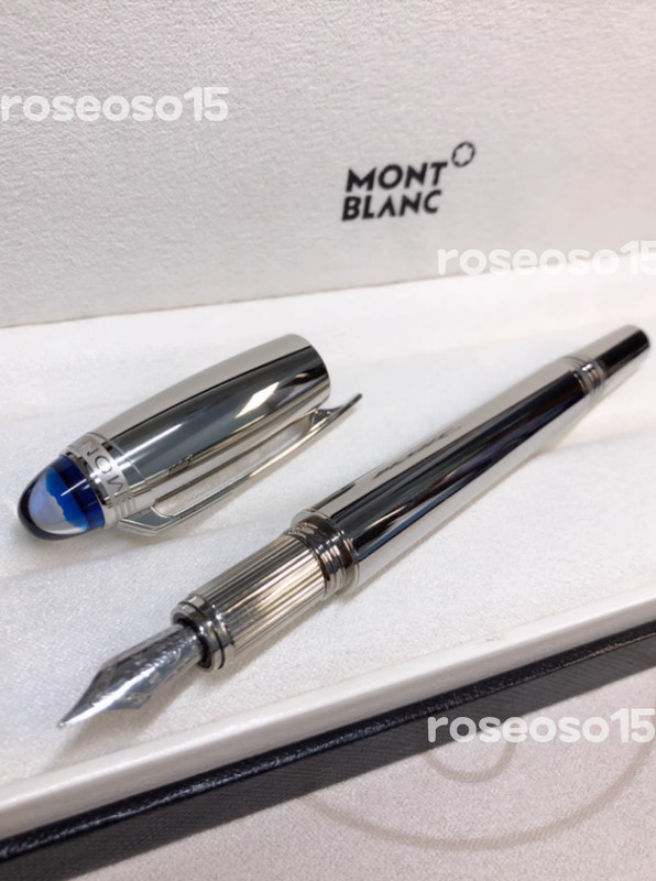 Montblanc Meisterstuck Solitaire Silver StarWalker SpaceBlue Fountain Pen, Bid'