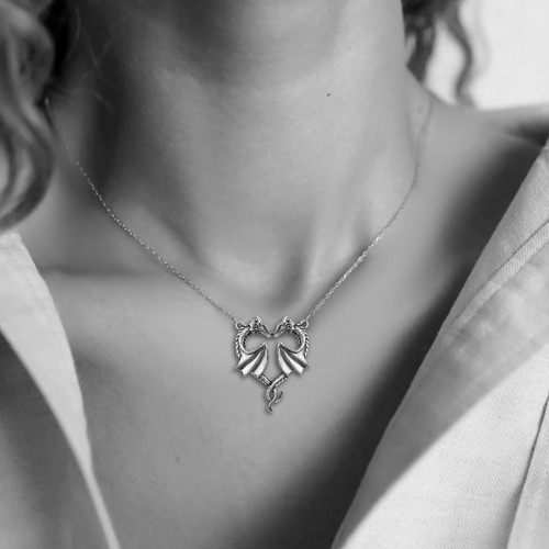 Dragon Necklaces Dragon Pendant Necklaces Women Choker Necklaces Alloy Material - Picture 6 of 8