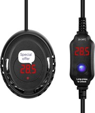 Heater 25W with External Controller, Fish Tank Heater with LED Digital Displays
