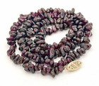 Vintage Red Garnet Necklace Tumbled 5-7mm Beads With 14k Yellow Gold Clasp 18”L — photo 1