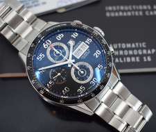 tag heuer carrera daydate cv2a10. box papers fully serviced 2 yr gtee perfect