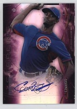 2014 Bowman Sterling Prospect Magenta Refractor 13/99 Carl Edwards Jr Auto 2s2