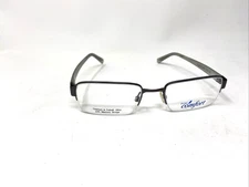 PURE COMFORT EYEWEAR 2003 GUNMETAL MATTE 52-19-138 HALF RIMLESS EYEGLASSES T326