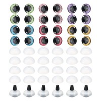 14 Mm Flash-Sicherheitsaugen, 36Er-Set Bunte HäKel-Sicherheitsaugen, 6 Farben