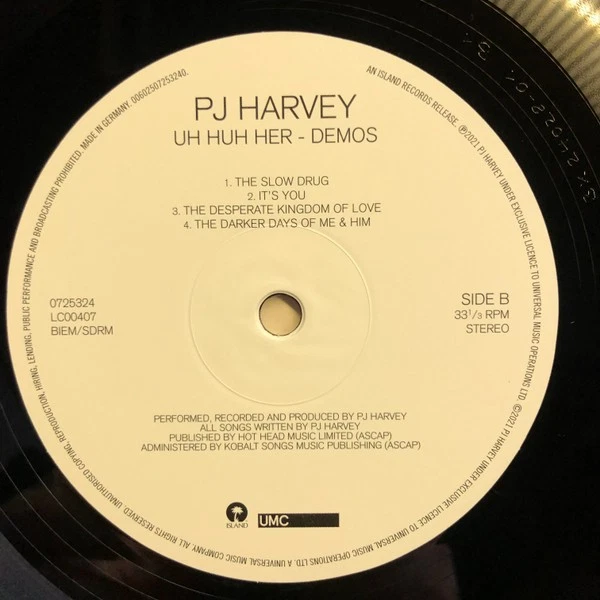 PJ Harvey - Uh Huh Her ‎– Demos (LP, Album) (Mint (M)) - 3770160798 - Image 3 of 4