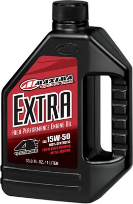 Maxima Extra High Performance 15W50 Synthetic 4T Engine Motor Oil 1 Liter Quart