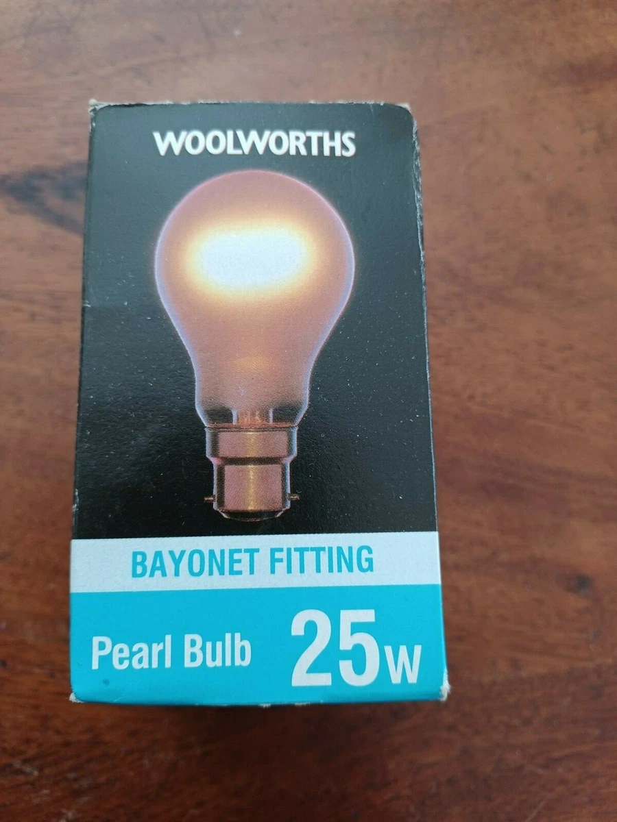 WOOLWORTHS light bulb in box pearl 25 watt eBay