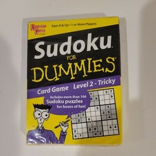 New Sudoku For Dummies Card Game Level 2 Tricky Puzzle USA Made University Games