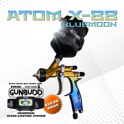 New Atom X88 Bluemoon 1.3 And 1.4 Tip-Combo Professional Spray Gun Cars Paint