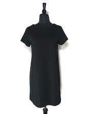 Gap Black Stretch Short Sleeve Pullover Shift Dress Size S