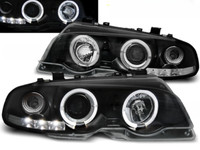Scheinwerfer Paar BMW 3Er E46 Coupe 99-03 Angel Eyes Schwarz