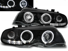 Coppia fari BMW Serie 3 E46 Coupe 99-03 angel eyes neri