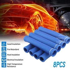 2500° Spark Plug Wire Boots Protectors Sleeve Heat Shield Cover For SBC BBC US
