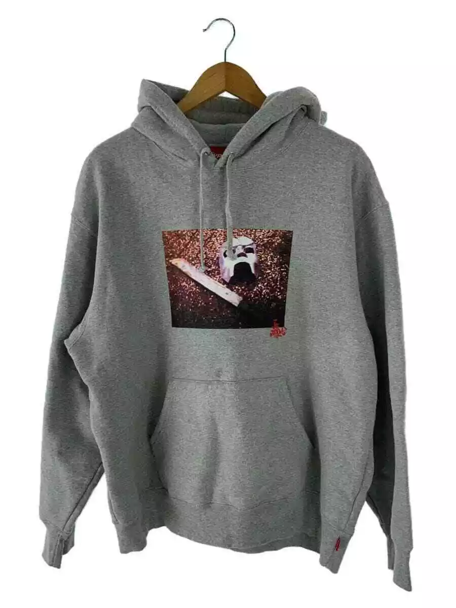 Sweat à capuche Supreme gris L occasion