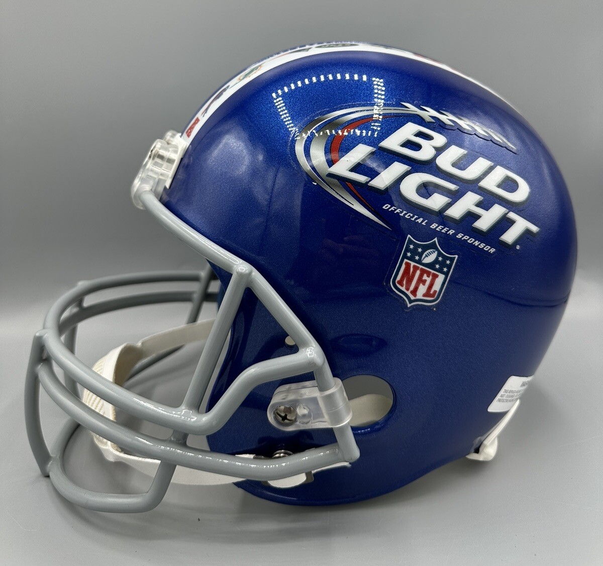 bud light dirt bike helmet VERY RARE BUD LIGHT FULL SIZE NFL FOOTBALL HELMET with TEAMS LOGOS ON IT