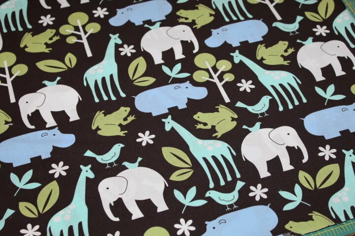 [FAT QUARTER] 100% COTTON Baby Gender Neutral KID Cute ZOO Animals Child MILLER - Image 2 of 4