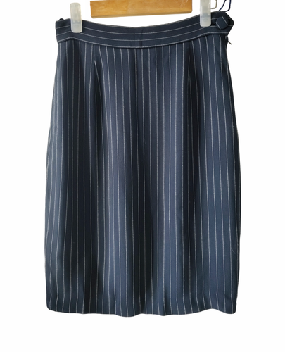 Moschino Couture Repetita Juvant Vintage 90s Striped Skirt - Sz UK 10/US 8 - Picture 5 of 12