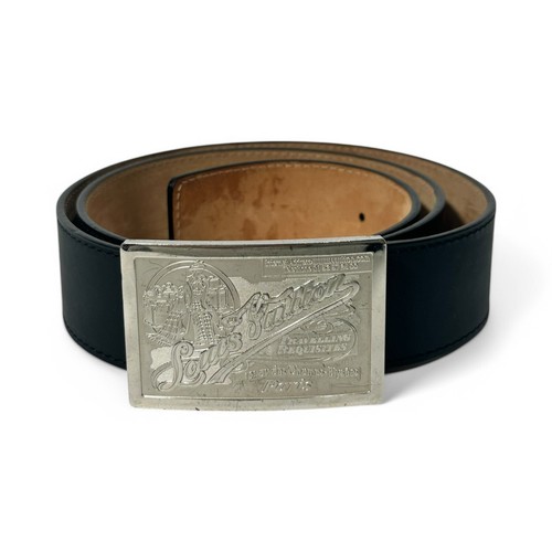 Authentic Louis Vuitton Belt Travelling Requisites Buckle Leather size 110/44