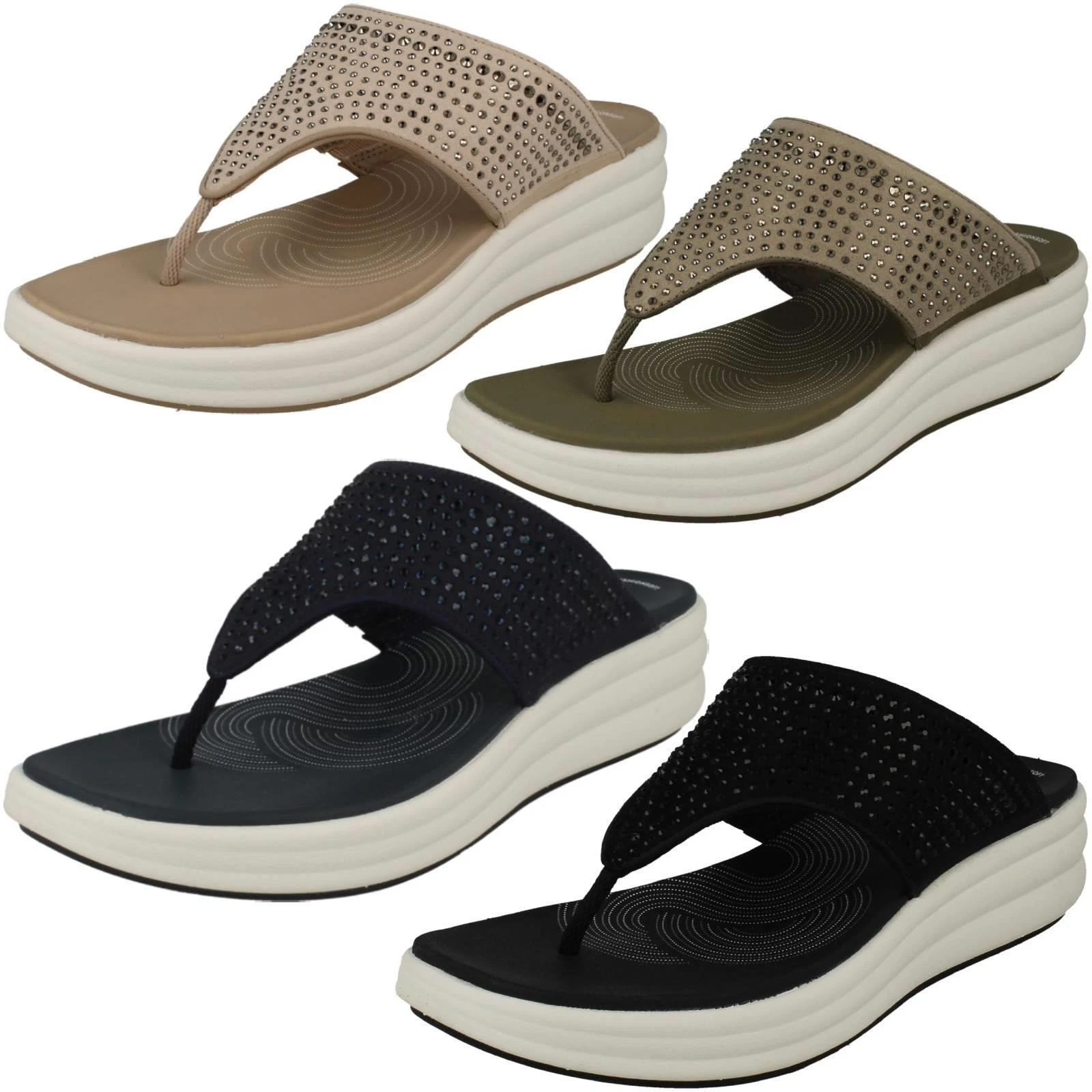 Sandali Clarks Donna Cloudsteppers Dettaglio Gioiello Giro alla deriva